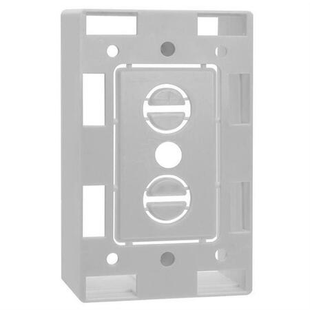 CMPLE Surface Mount Junction Box for Single-gang Wall Plates - White 1220-N